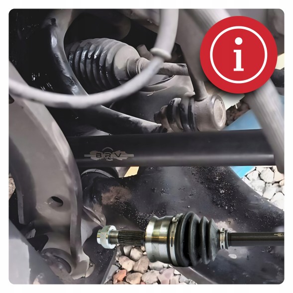 BRV B169 Половина вала ліва fiat panda (169) 1.1 2003- новий