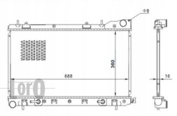 Abakus 049-017-0003-B Радіатор охолодження depo /паяний варіант hq!/ Subaru forester 02- n6 2.0-2.5