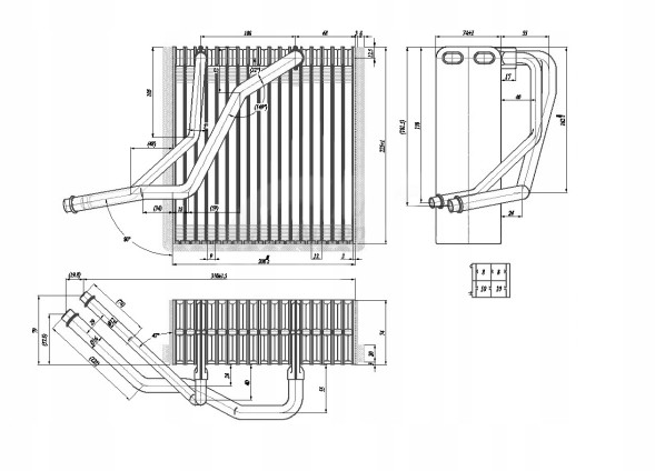 Hart 642 488 Випарник кондиціонера vw гольф iv 1.9tdi 97-