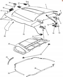Mopar 68083022AC Петля капота ПРАВА, JEEP, DODGE, MOPAR OE з ASO JEEP Вроцлав
