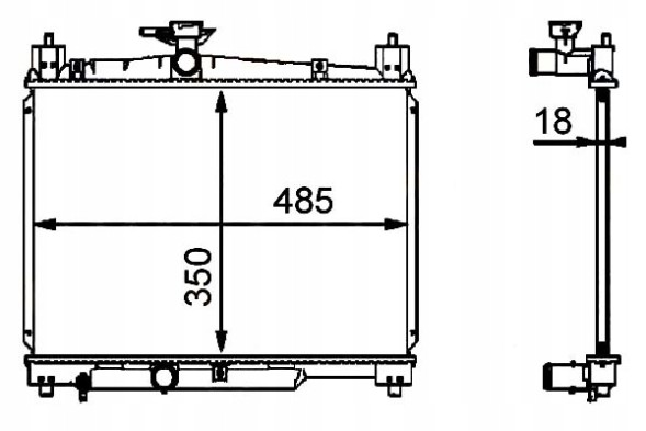 Hella PRO/8MK 376 718-421 HEL Охолоджувач двигуна - система охолодження двигуна [hell + асистент зіткнення #34