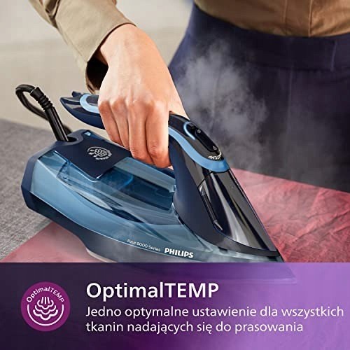 0AMS B0B7KBJQJG Парова праска 3000 Вт, 55 г/хв подача пари, паровий удар 240 г, OptimalTEMP