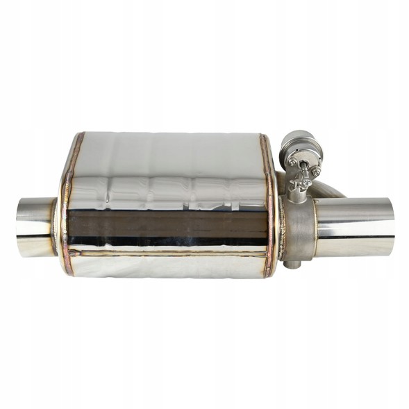 JRspec MUFFLER-76-R-BT Активний глушник JRspec з дросельною заслінкою підтиск. та насосом vacum на пульт 76мм P