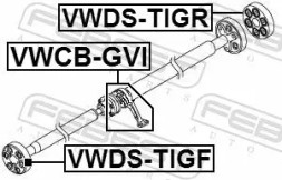 Febest VWCB-GVI Опора вала привода vwcb-gvi febest audi seat