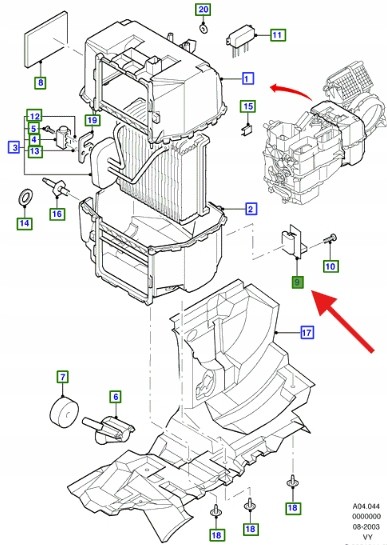 Ford OE РЕЗИСТОР ПОВІТРОДУВКИ FORD GALAXY 1994-2006 1104837 _ 95NW-18B647-BD