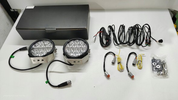 Китай jsbgfg 2 ШТ 500 Вт LED Галогенна Лампа 7'' 50000 лм Бурштинове та Біле Світло