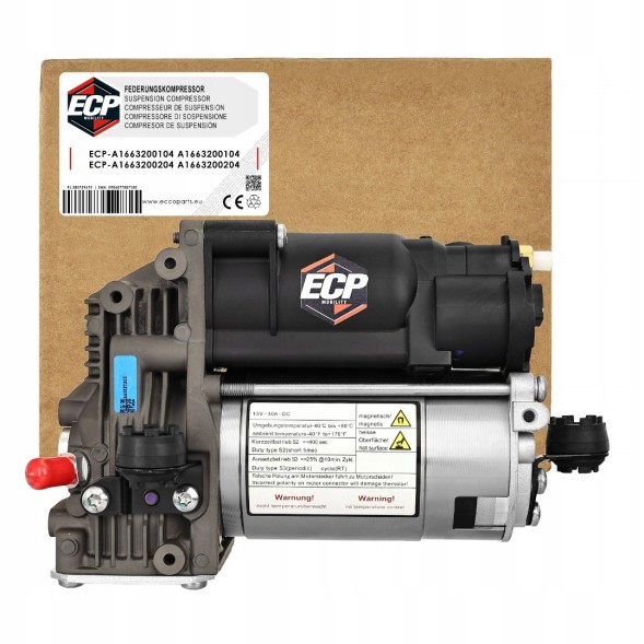 ECP MOBILITY A1663200204 | 1663200204 | A.166.320.02.04 | A166320020480 A1663200104 КОМПРЕСОР ПНЕВМОПІДВІСКИ MERCEDES GL-KLASSE GLE GLS M-KLASSE