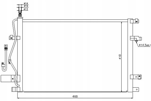 Nissens 86220115 NIS Nis94525 охолоджувач кондиціонера volvo s60 i, s80 i + помічник водія #33