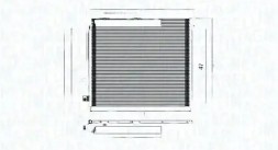 MAGNETI MARELLI 350203947000 Конденсатор радіатора кондиціонування повітря 350203947000