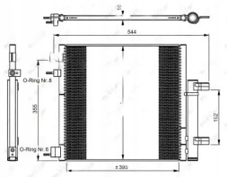 NRF 350048 Конденсатор радіатора кондиціонування повітря 350048 nrf