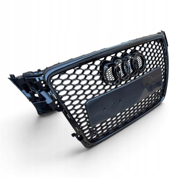 Китай AUDI A4 B8 ATRAPA CHŁODNICY GRILL PRZEDNI PLASTER MIODU 8-12 CZARNY POŁYSK Решітка радіатора Audi A4 B8 чорний глянець стільники 2008-2012