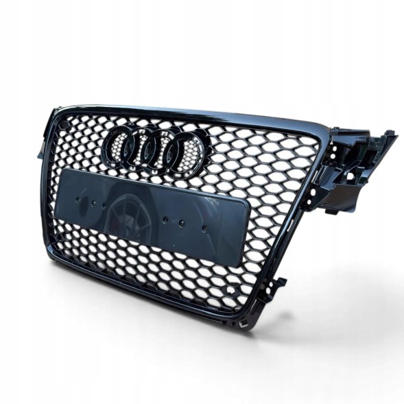 Китай AUDI A4 B8 ATRAPA CHŁODNICY GRILL PRZEDNI PLASTER MIODU 8-12 CZARNY POŁYSK Решітка радіатора Audi A4 B8 чорний глянець стільники 2008-2012