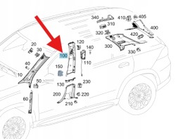 Mercedes-Benz OE ЛІВА ОБШИВКА СТІЙКИ B MERCEDES GLE W167 OE A16769057008U10