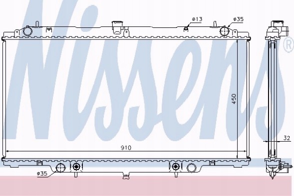 Nissens 62953A Охолоджувач двигуна (з монтажними елементами first fit) nissan patrol gr v