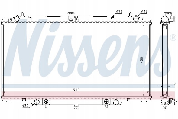 Nissens 62953A Охолоджувач двигуна (з монтажними елементами first fit) nissan patrol gr v