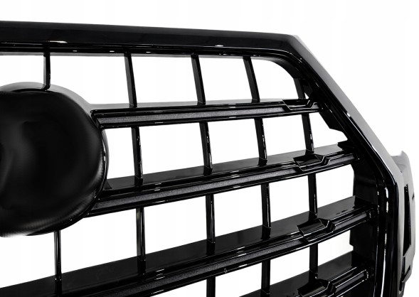 112&amp;tech GRILL PRZEDNI PRZÓD AUDI Q7 4M0 15-19 BLACK CZARNY SQ7 LOOK PDC KAMERA 360 NOWY POŁYSK РЕШІТКА РАДІАТОРА ПЕРЕДНЯ AUDI Q7 4M SQ7 15-19 PDC КАМЕРА ЧОРНА