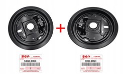 Suzuki OE GP|53160-81A01, 5316081A01, 53160-81A00, 5316081A00, 53110-81A01, 5311081A01, 53110-81A00, 5311081A00 KOMPLET ORYGINAŁ SUZUKI JIMNY ЗАХИСНІ ЩИТКИ ГАЛЬМІВНОГО ДИСКА ЗАДНІ КОМПЛЕКТ ЛІВИЙ + ПРАВИЙ ОРИГІНАЛ