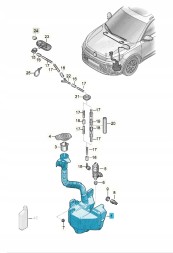 Volkswagen OE Бачок омивача VW Tiguan III 5QS955453C