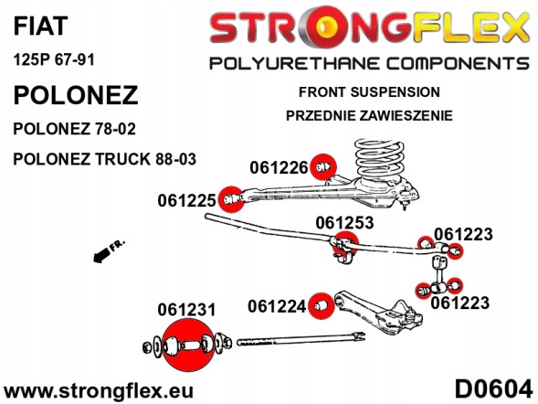 Strongflex 5902553519242 Комплект передньої спортивної підвіски - Fiat 125P 1300/1500 (67-91)