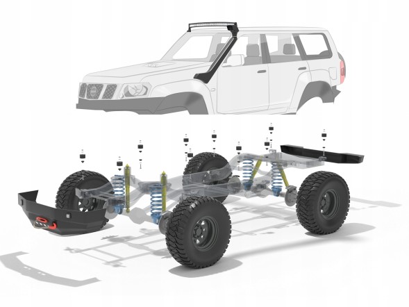 Китай Zona Lift 590/bl26 Nissan Patrol GR Y61 5D Body Lift Body 25мм