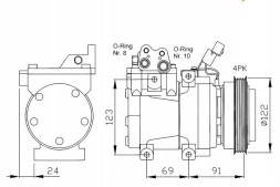 NRF 32205 Nrf компресор кондиціонера kia sportage 2,0 16v 04- hyundai elantra 2000-20
