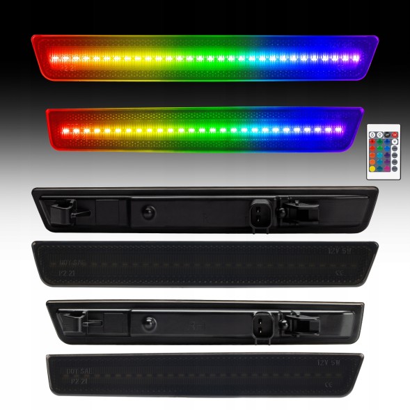 CHINA JGD-CHALL15-FRSMRGB Світлодіодні контурні лампи – фронт і задня частина – rgb + пульт dodge challenger 2015-2023