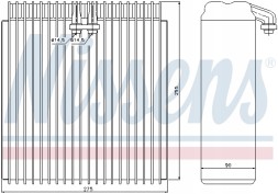Nissens 92107 Випарник, кондиціонер nissens 92107