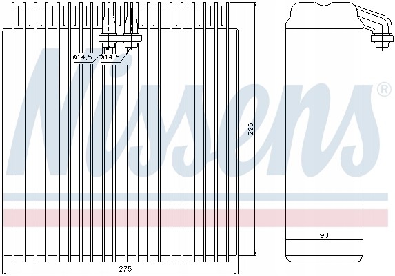 Nissens 92107 Випарник, кондиціонер nissens 92107