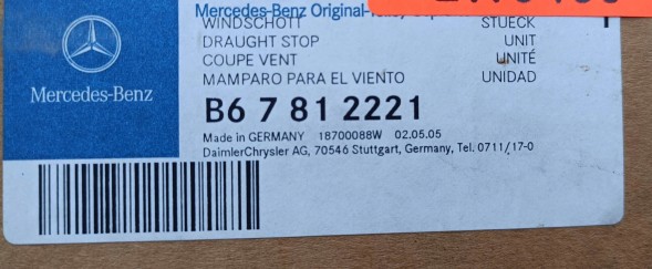 Mercedes-Benz OE NUMER A1708600174 MERCEDES SLK R170 ЛІФТ ВІТРОЛАП WINDSCHOTT COVER WINDSCREEN A1708600174