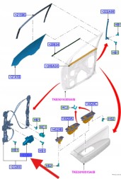 Ford OE МОТОРЧИК СКЛОПІДЙОМНИКА ПЕРЕДНІЙ ПРАВИЙ RANGER 2011- 2019 - OEM 1894844 _ 6CP1-14A389-H1C