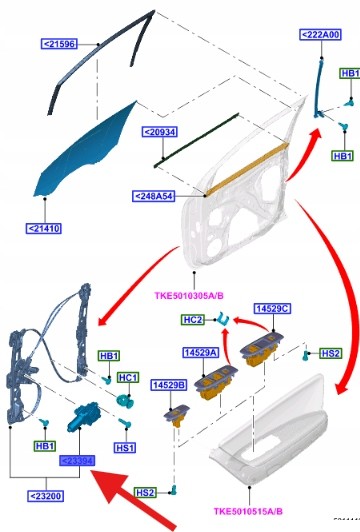 Ford OE МОТОРЧИК СКЛОПІДЙОМНИКА ПЕРЕДНІЙ ПРАВИЙ RANGER 2011- 2019 - OEM 1894844 _ 6CP1-14A389-H1C