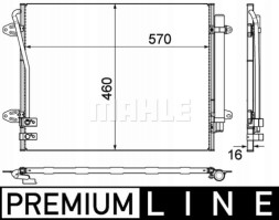 Mahle AC 734 000P Mahle ac 734 000p конденсатор, кондиціонер