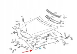 Mercedes-Benz OE A2208800259 64 ТРОС ВІДКРИВАННЯ КАПОТА КРИШКИ MERCEDES S клас W220 OE A2208800259