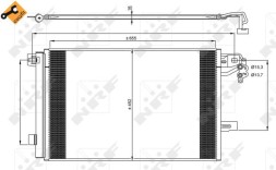 350064 NRF Радіатор кондиціонера