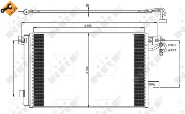 350064 NRF Радіатор кондиціонера