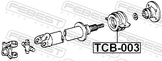 TCB 003 FEBEST Підшипник підвісний