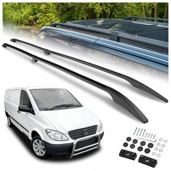 CHROMEMASTER OM-RR-D0011MB-004 Багажник на дах (рейлінги) для MERCEDES VITO W639 2003-2014 LONG | ДОВГИЙ