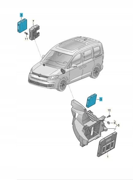 Volkswagen OE 5QS907530B Діагностичний інтерфейс мережі BUS ASO VW AUDI SKODA SEAT