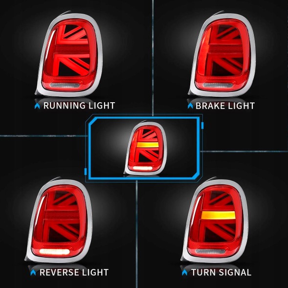 VLAND 51B1916E mhm Задні ліхтарі Vland Full Led Neon Tuning Mini Cooper f55 f56 f57 2014-17
