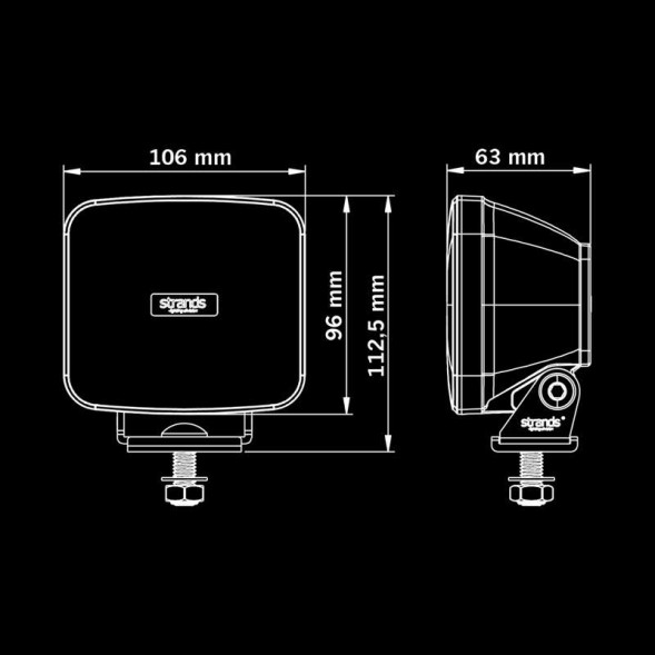 Strands 906000 РОБОЧА ЛАМПА IZE LED OG 42W STRANDS З РОЗСІЯНИМ СВІТЛОМ 10-36V 3900LM