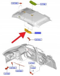 Ford OE AM51-13K767-AE35B8 AM51-13K767-AG35B8 AM5Z13776AH СВІТЛО САЛОНУ ДАХ ПЕРЕД FORD C-MAX FOCUS 12- 1808599 _ AM51-13K767-AE35B