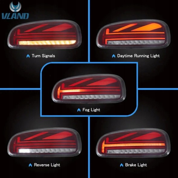 VLAND LDMC29 mhm Комплект задніх ліхтарів Vland Led Bar Neon LED Tuning Mini Clubman f54 2014-2019