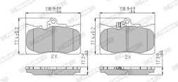 FDB4216 FERODO Комплект гальмівних колодок з 4 шт дисків
