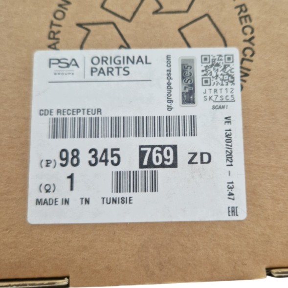 Groupe PSA PSA OE 98345769ZD АУДІО МОДУЛЬ ПАНЕЛІ РАДІО CITROEN BERLINGO PEUGEOT PARTNER RIFTER 98345769ZD