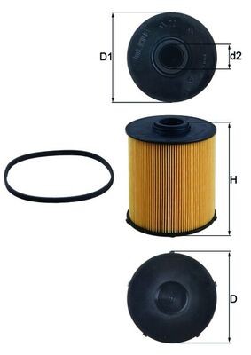 KX70D MAHLE ORIGINAL Фільтр палива