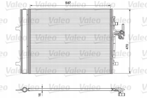 Valeo 814318 Конденсатор радіатора кондиціонування повітря з осушувачем