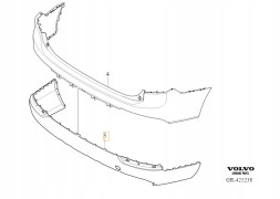 Volvo OE 40012494 VOLVO XC90 II спойлер присадки під задній бампер 40003390