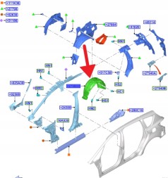 Ford OE АРКА ЗАДНЬОГО ЛІВОГО КРИЛА FORD S-MAX GALAXY 2018- OE 2292418 _ JM2B-R280K74-AB