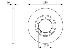 0986479R92 BOSCH Диск гальмівний
