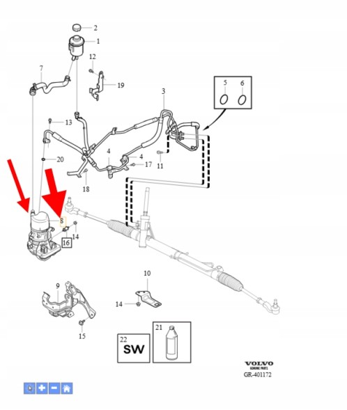 Volvo OE 36050681 Насос гідропідсилювача керма b4 2.0 d4 2.0 volvo xc60 s60 oem/oe 36050681
